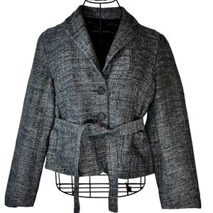 Banana Republic Blue Textured Belted Blazer Women's Size S